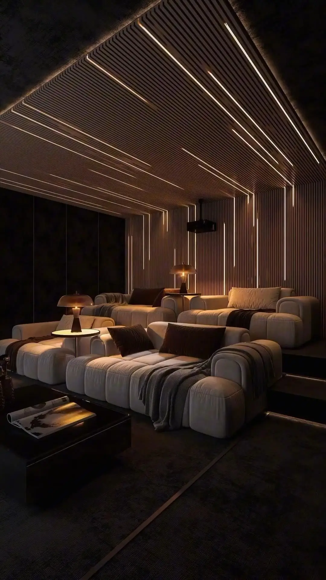 تصميم غرفة سينما منزلية احترافية