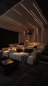 تصميم غرفة سينما منزلية احترافية