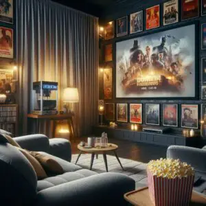 تجهيز سينما منزلية: كيف تحول منزلك إلى صالة سينمائية رائعة 5 تجهيز سينما منزلية بلمسات ديكور فاخرة لمشاهدة الأفلام