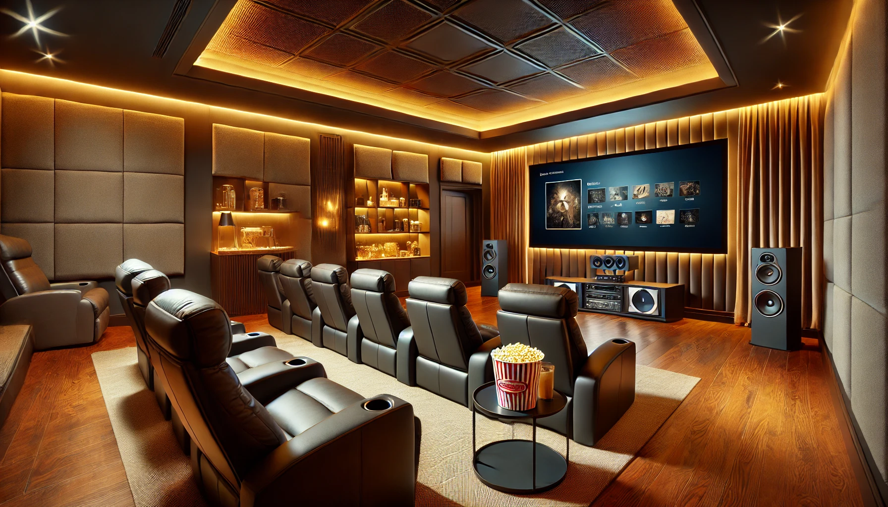 تصميم وتنفيذ صالة سينما منزلية احترافية في الرياض 5 سينما منزلية 3