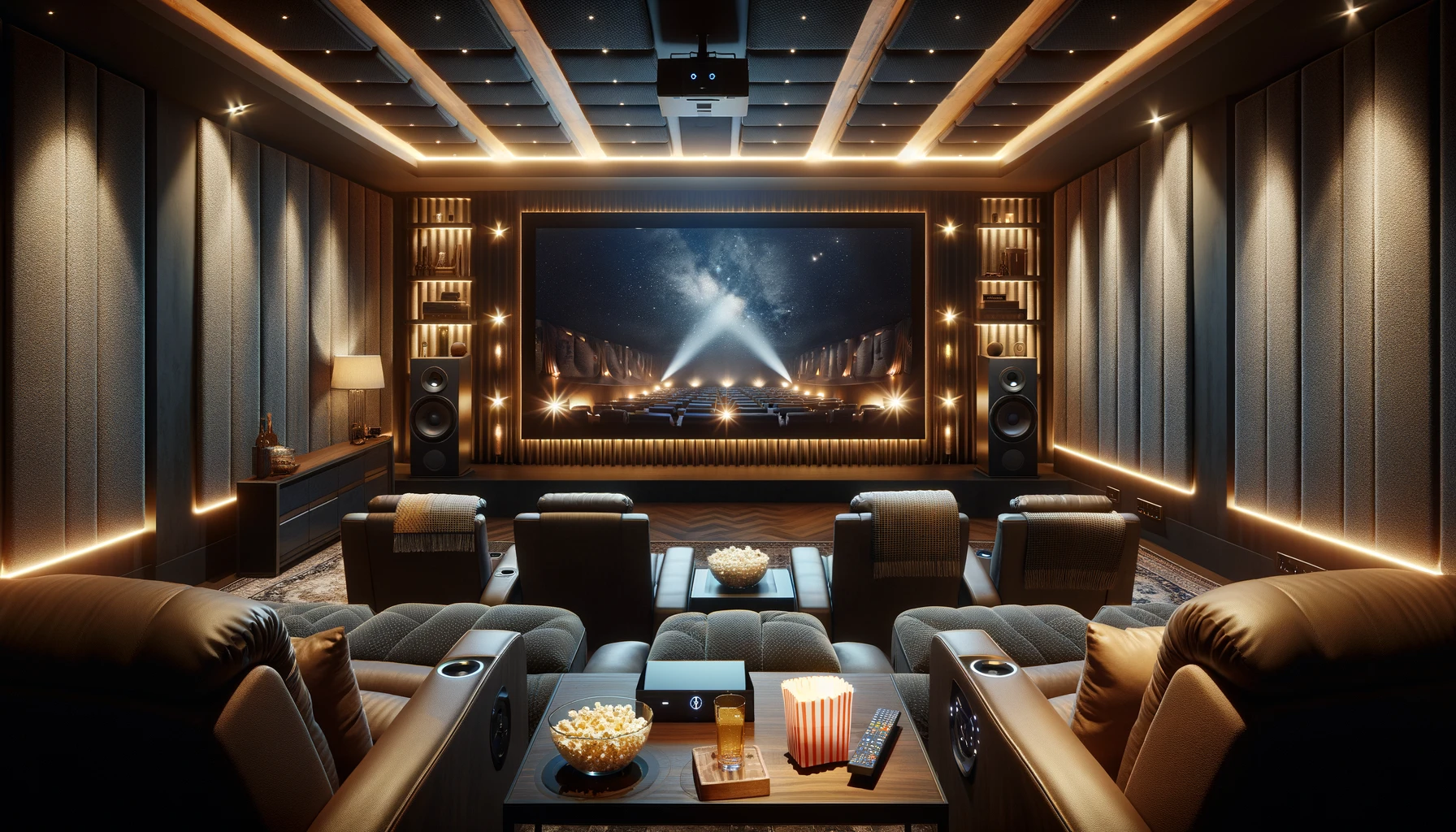 تصميم وتنفيذ صالة سينما منزلية احترافية في الرياض 7 صالة سينما منزلية